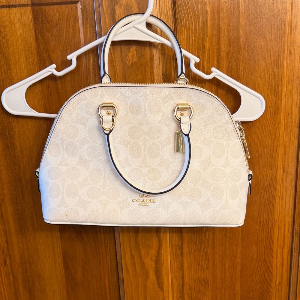 Coach Ivory Signature Satchel